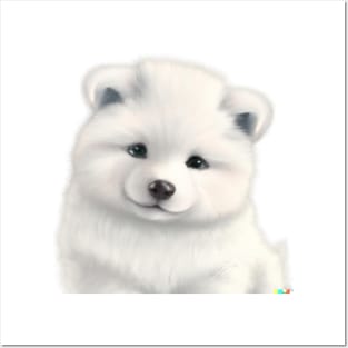 Furry Fluffball: Samoyed Puppy Love Posters and Art